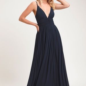 Lulus Navy Blue Formal/Prom Maxi Dress Size M